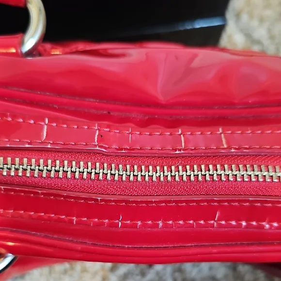 Coach 2011 Red Patent Leather Quilted Satchel - Picture 11 of 13